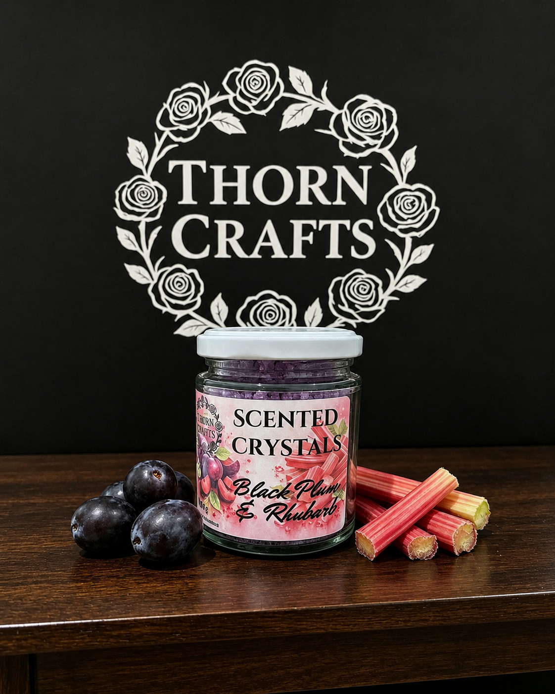 Black Plum and Rhubarb Scented Crystals
