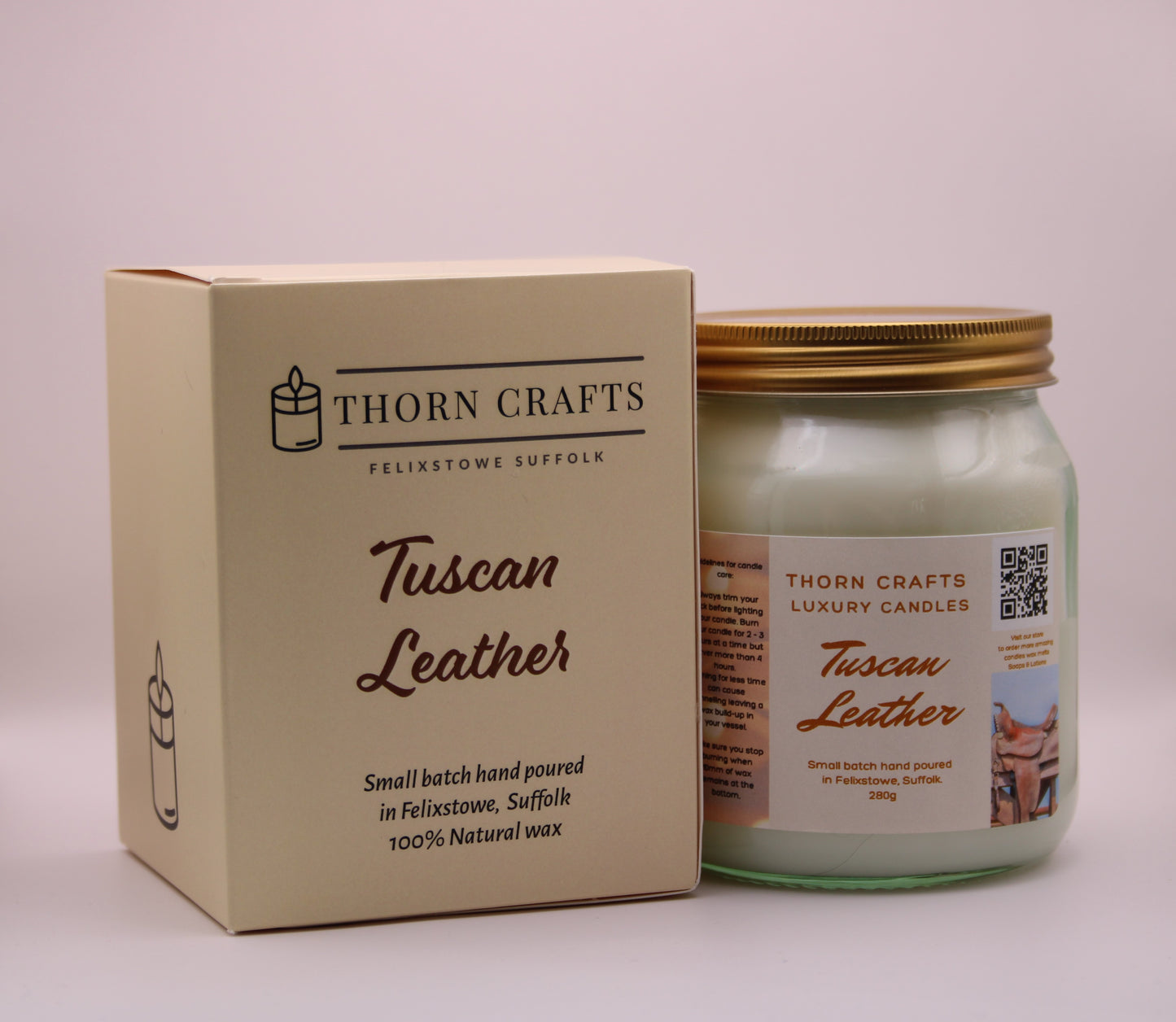 Tuscan Leather Candle Large Luxury Candle