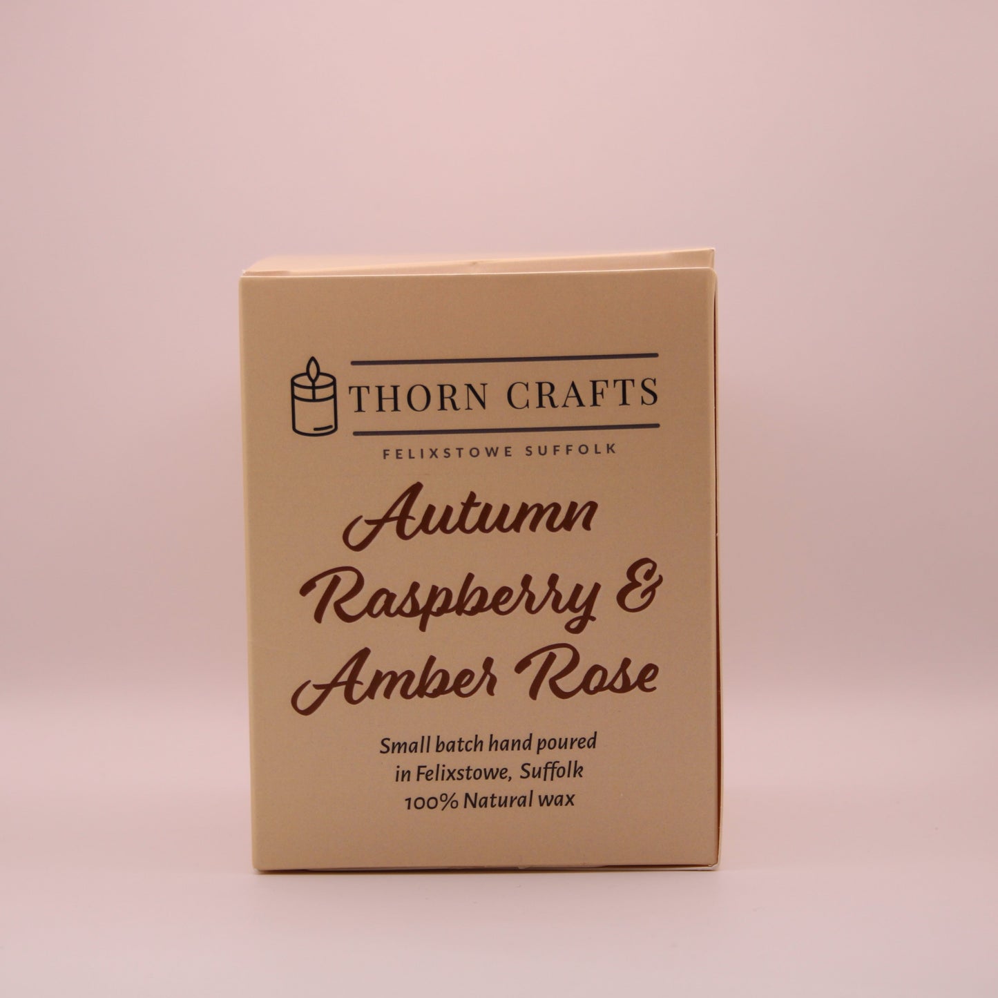 Autumn Raspberry & Amber Rose Large Luxury Candle