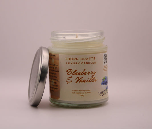 Blueberry & Vanilla Medium Luxury Candle