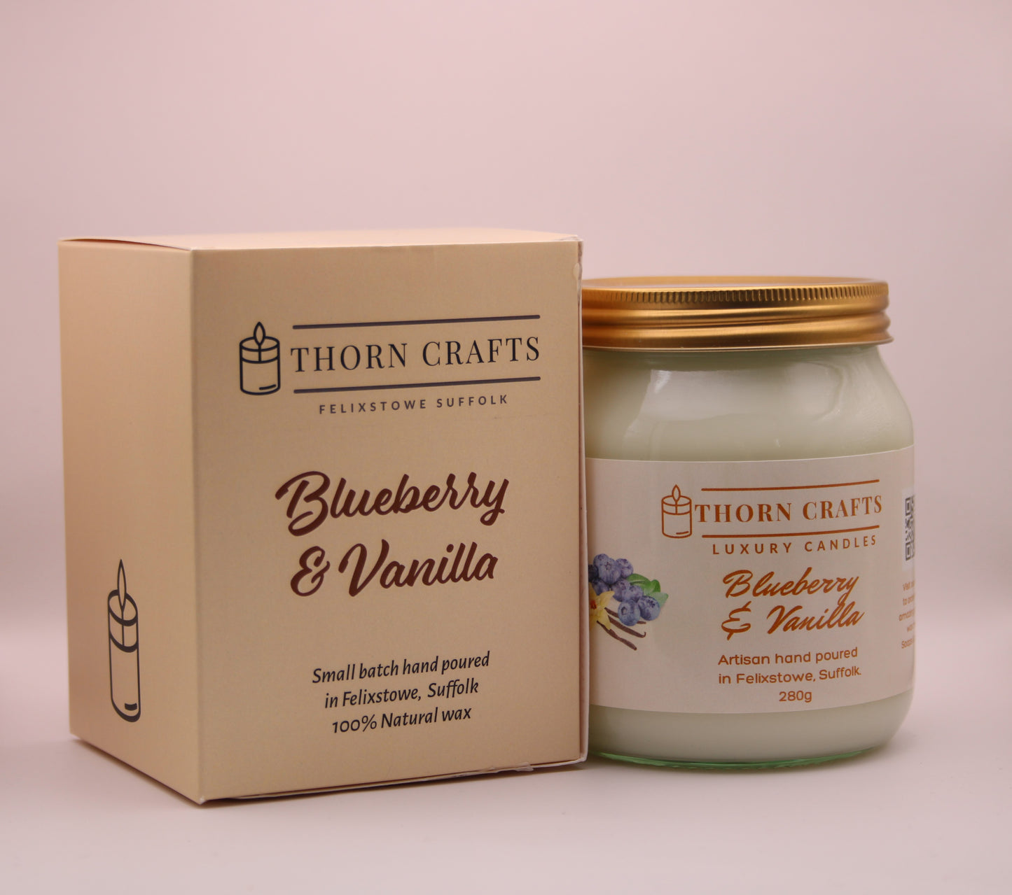 Blueberry & Vanilla Large Luxury Candle