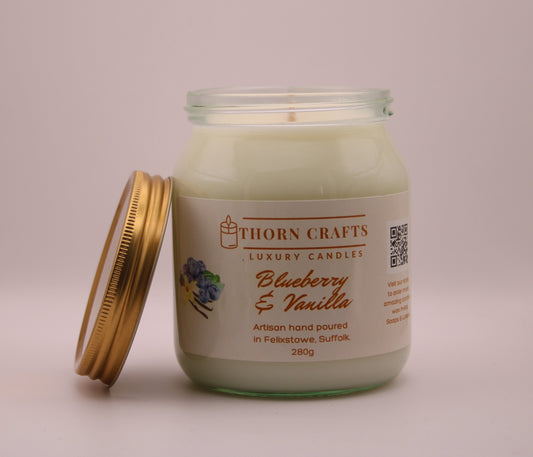 Blueberry & Vanilla Large Luxury Candle