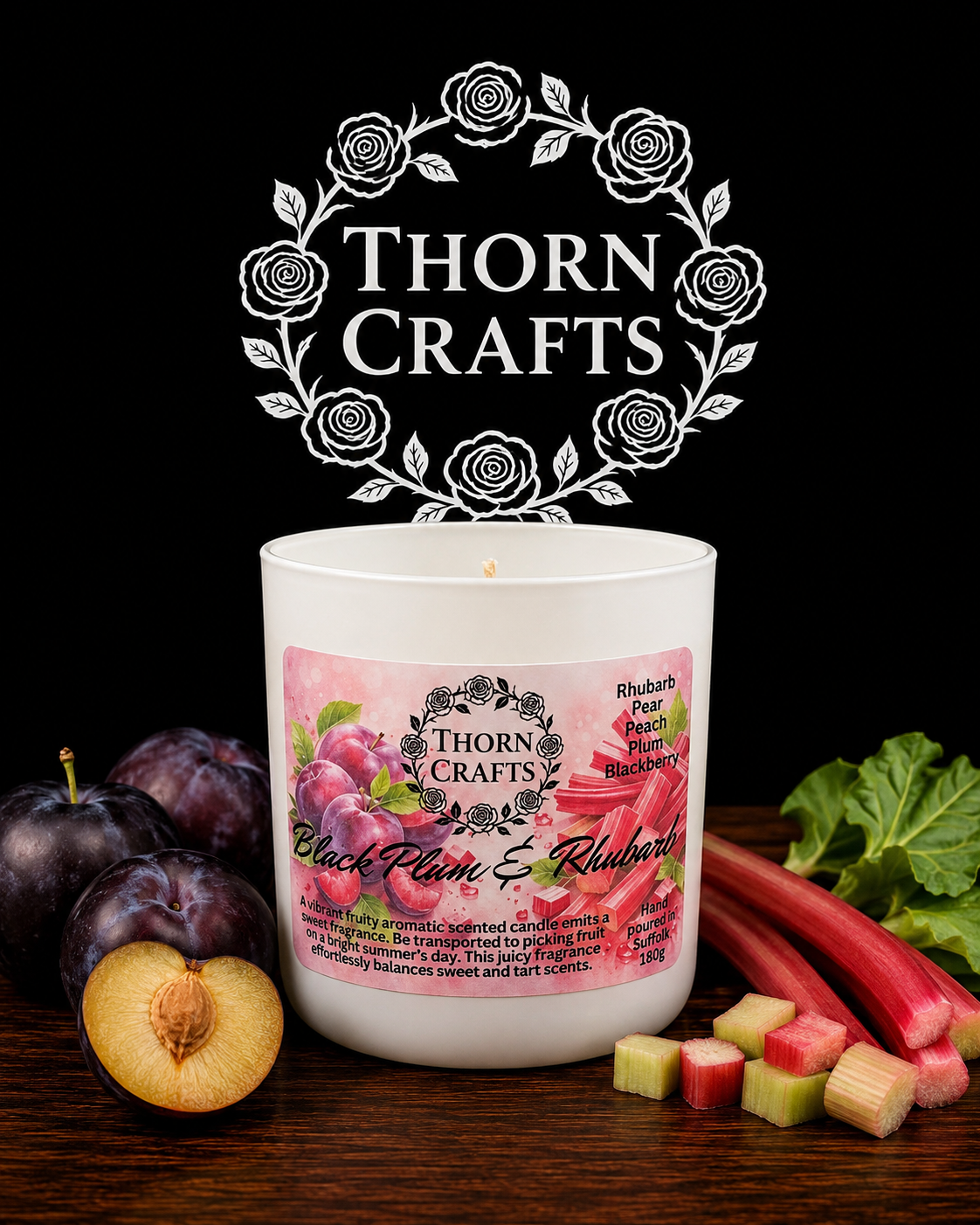 Black Plum and Rhubarb Signature Candle