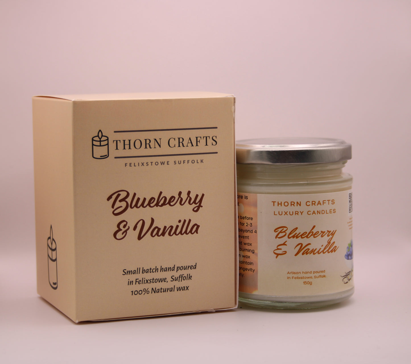 Blueberry & Vanilla Medium Luxury Candle