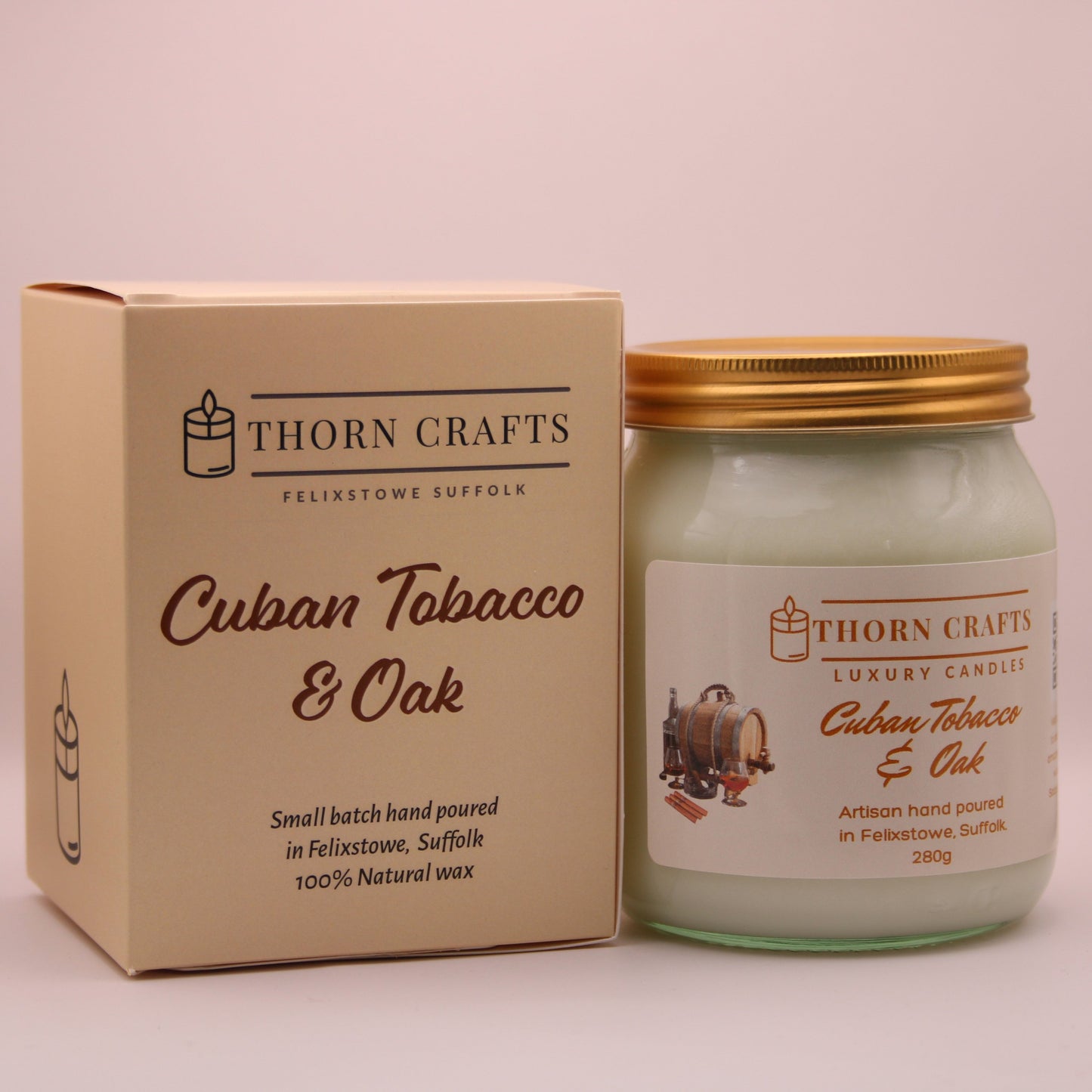 Cuban Tobacco & Oak Large Luxury Candle