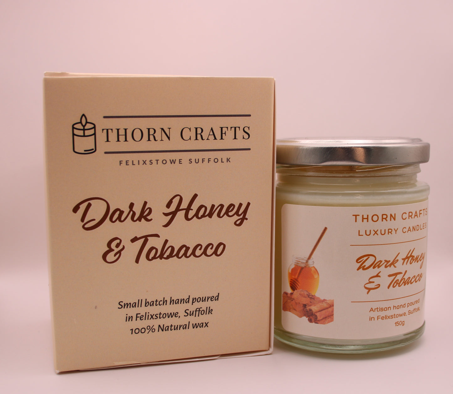 Dark Honey & Tobacco Medium Luxury Candle