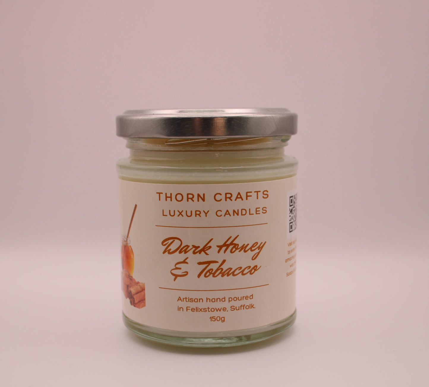 Dark Honey & Tobacco Medium Luxury Candle