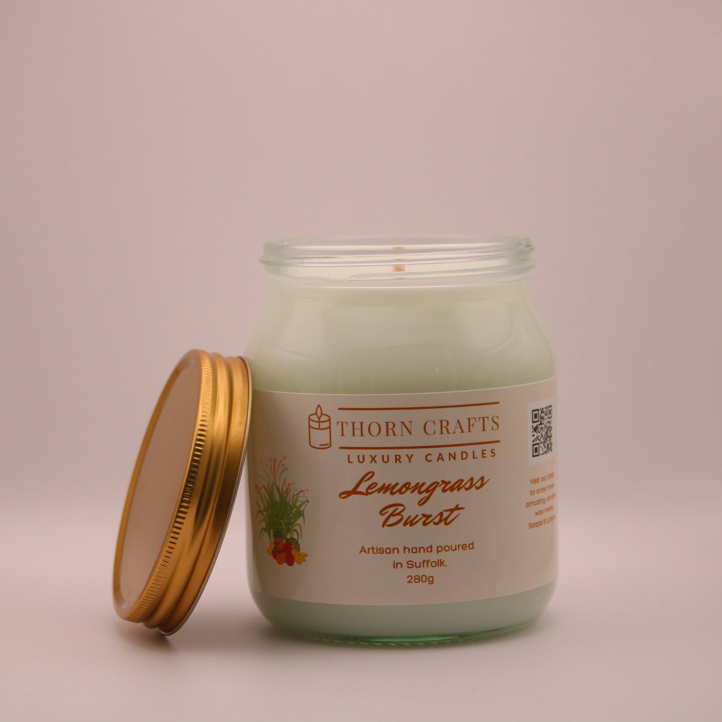 Lemongrass Burst Large Luxury Candle