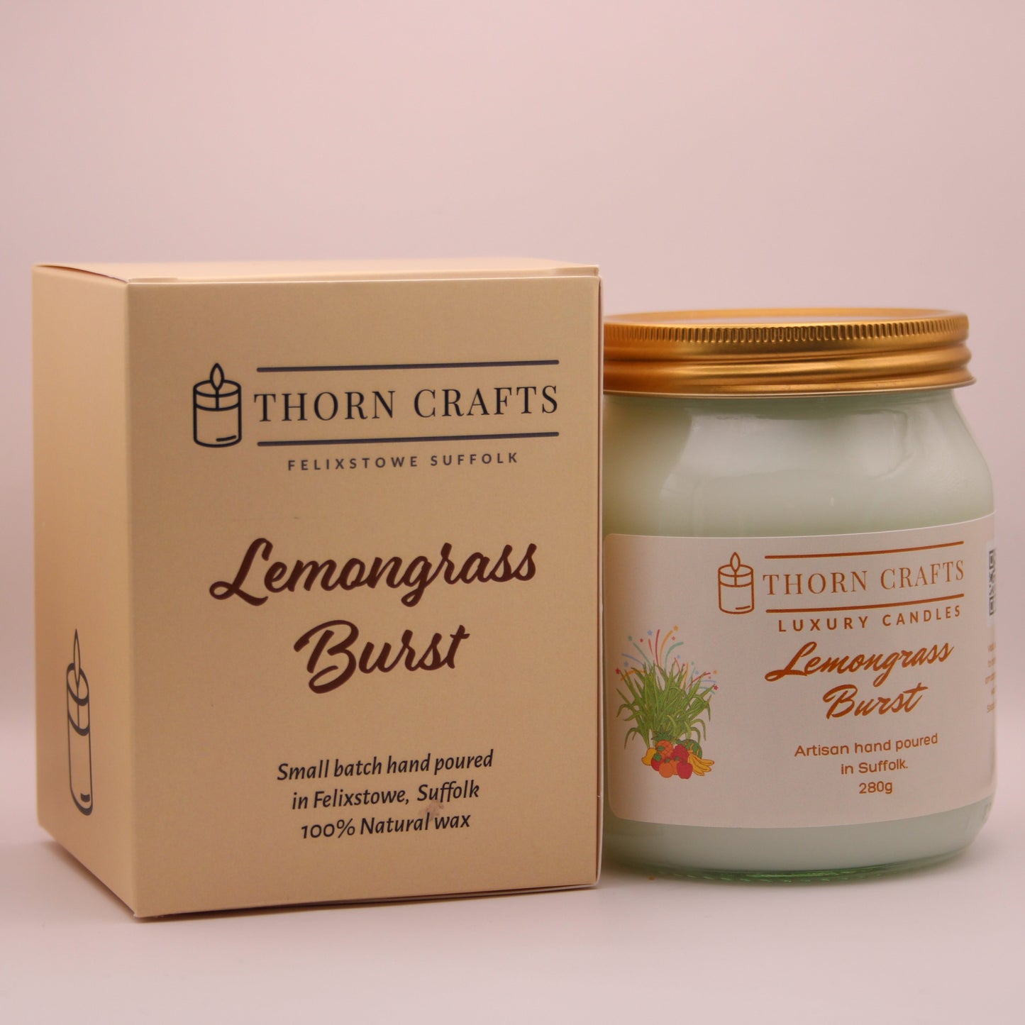 Lemongrass Burst Large Luxury Candle