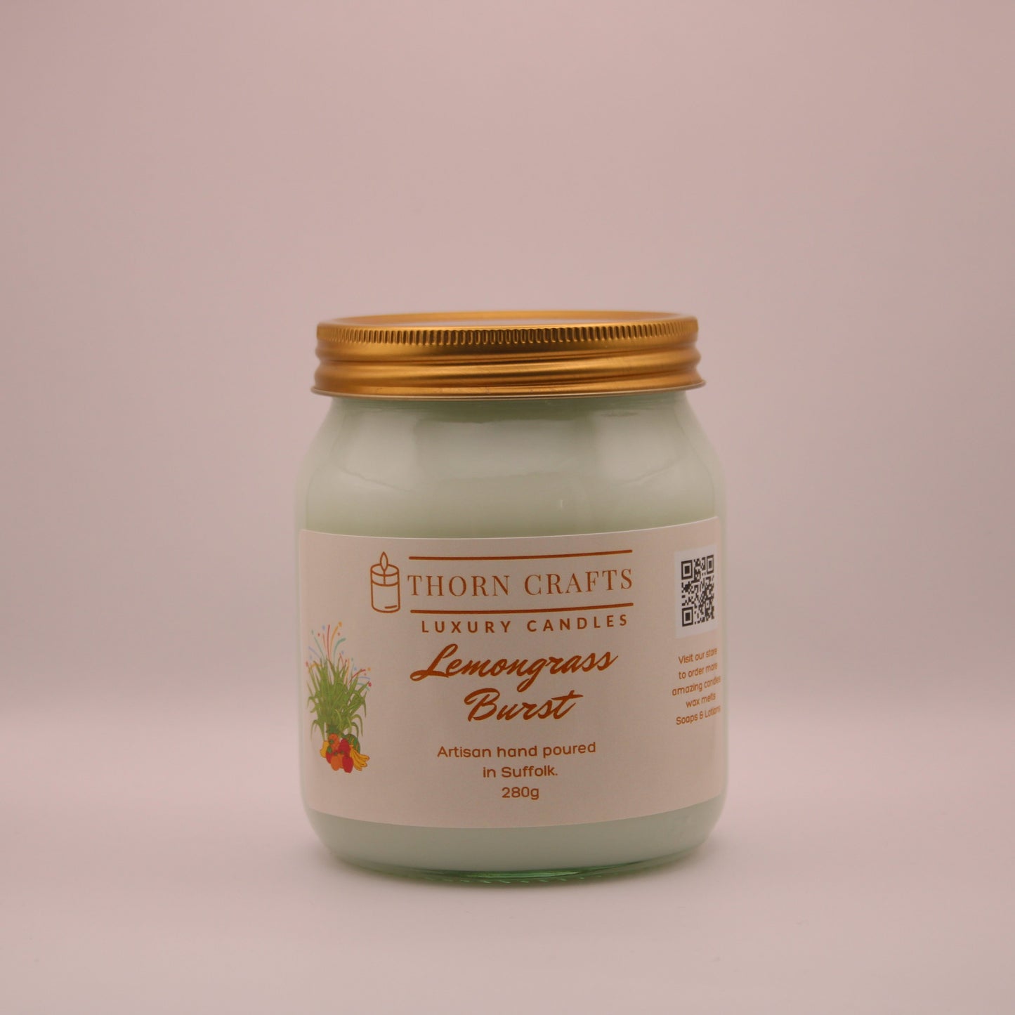 Lemongrass Burst Large Luxury Candle