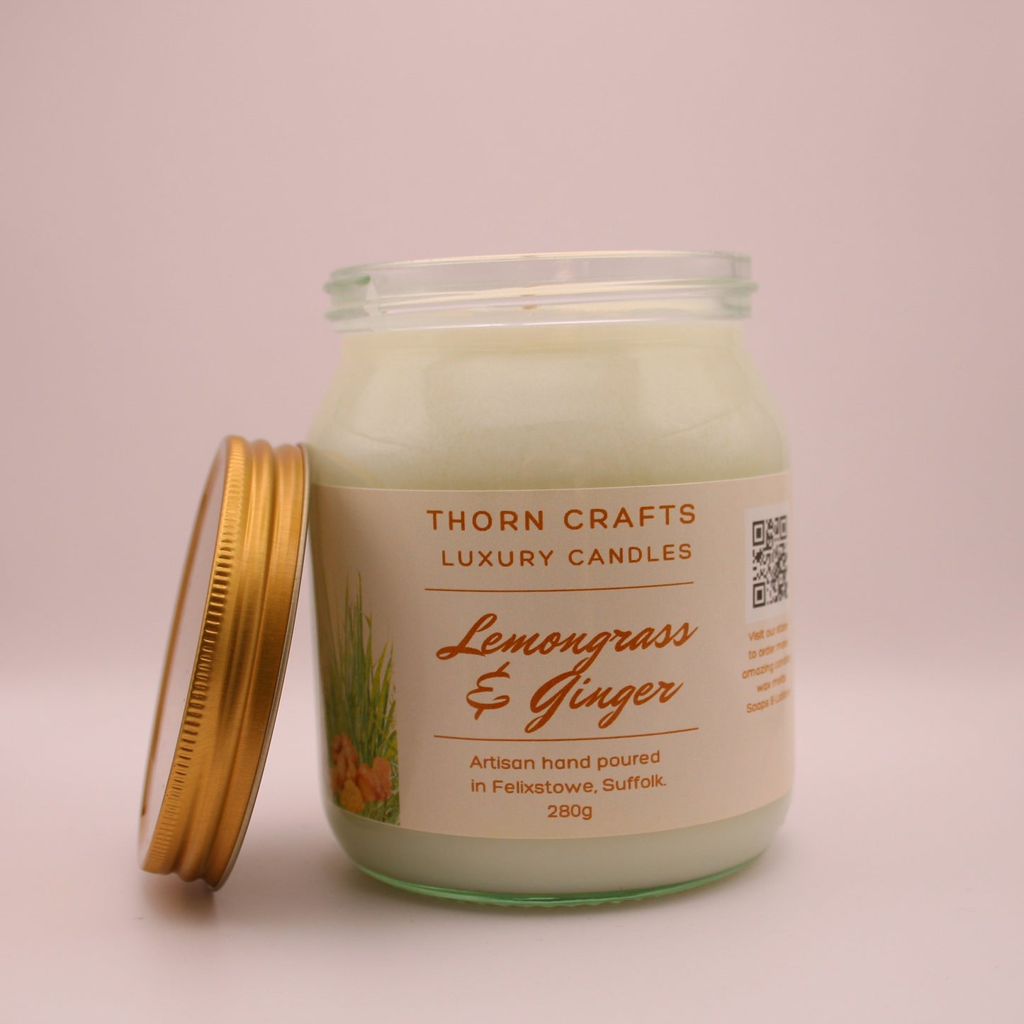 Lemongrass and Ginger Large Luxury Candle