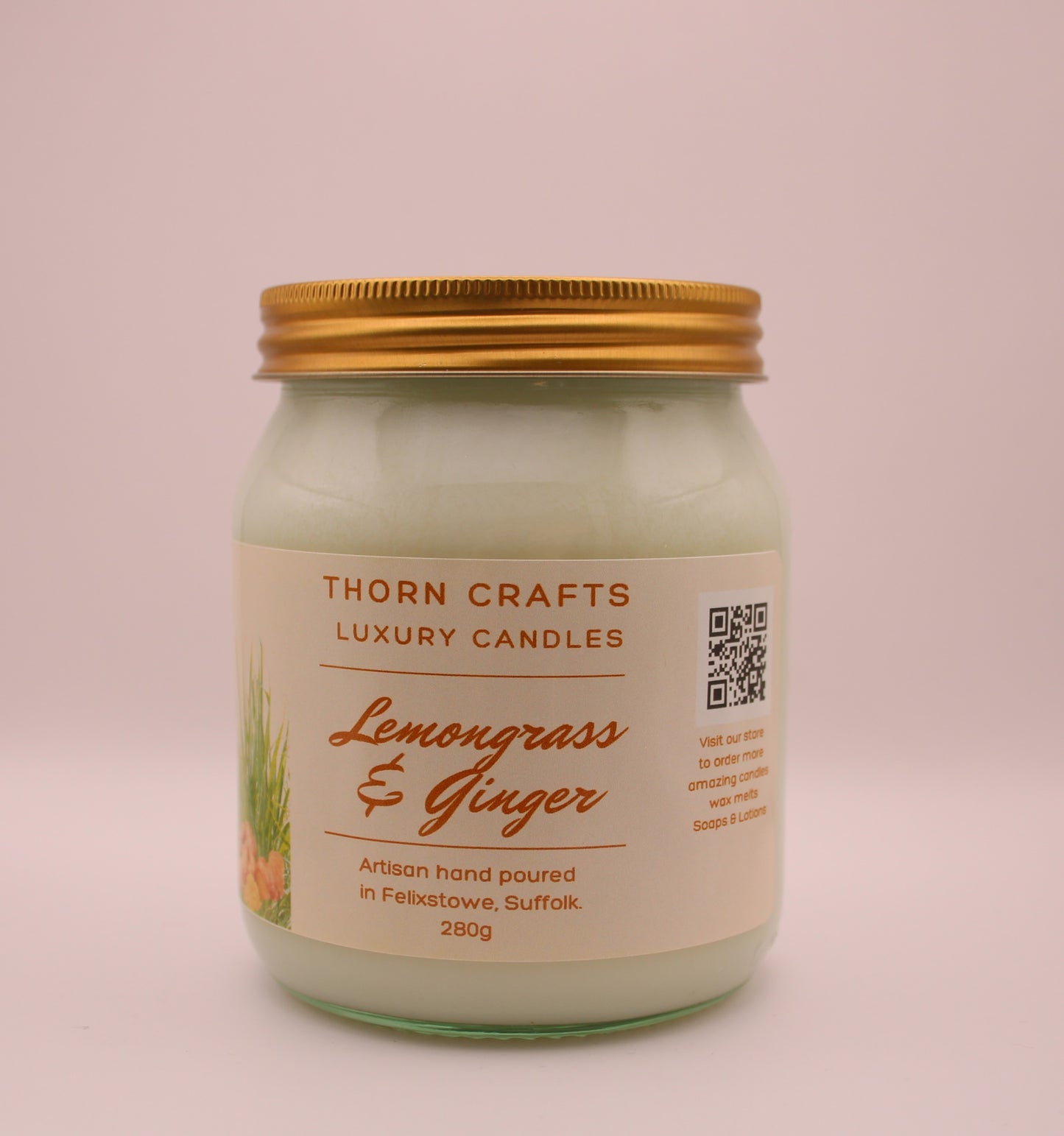 Lemongrass and Ginger Large Luxury Candle