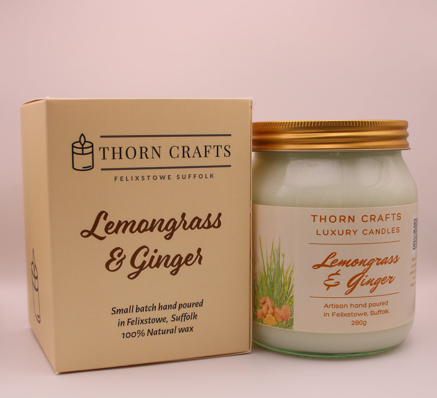 Lemongrass and Ginger Large Luxury Candle