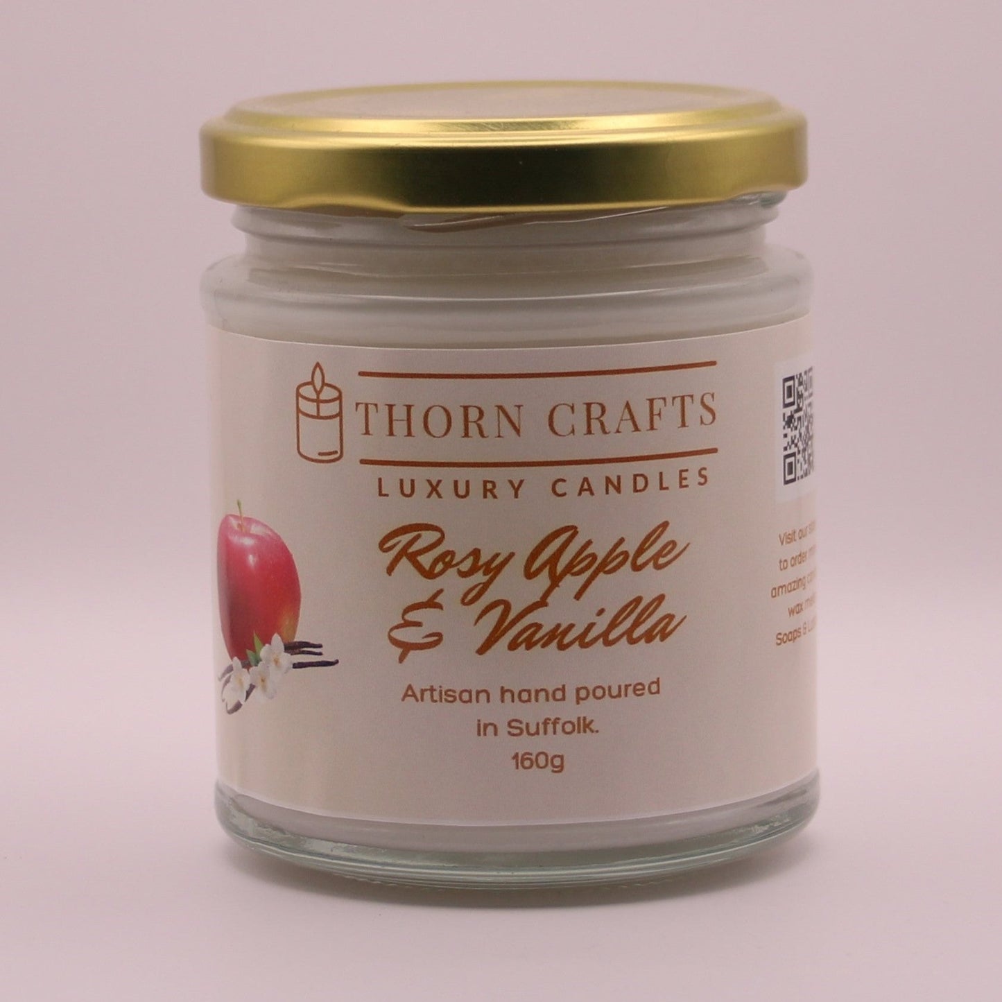 Rosy Apple & Vanilla Medium Luxury Candle