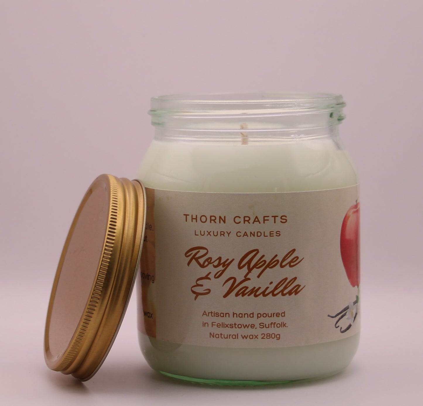 Rosy Apple & Vanilla Large Luxury Candle