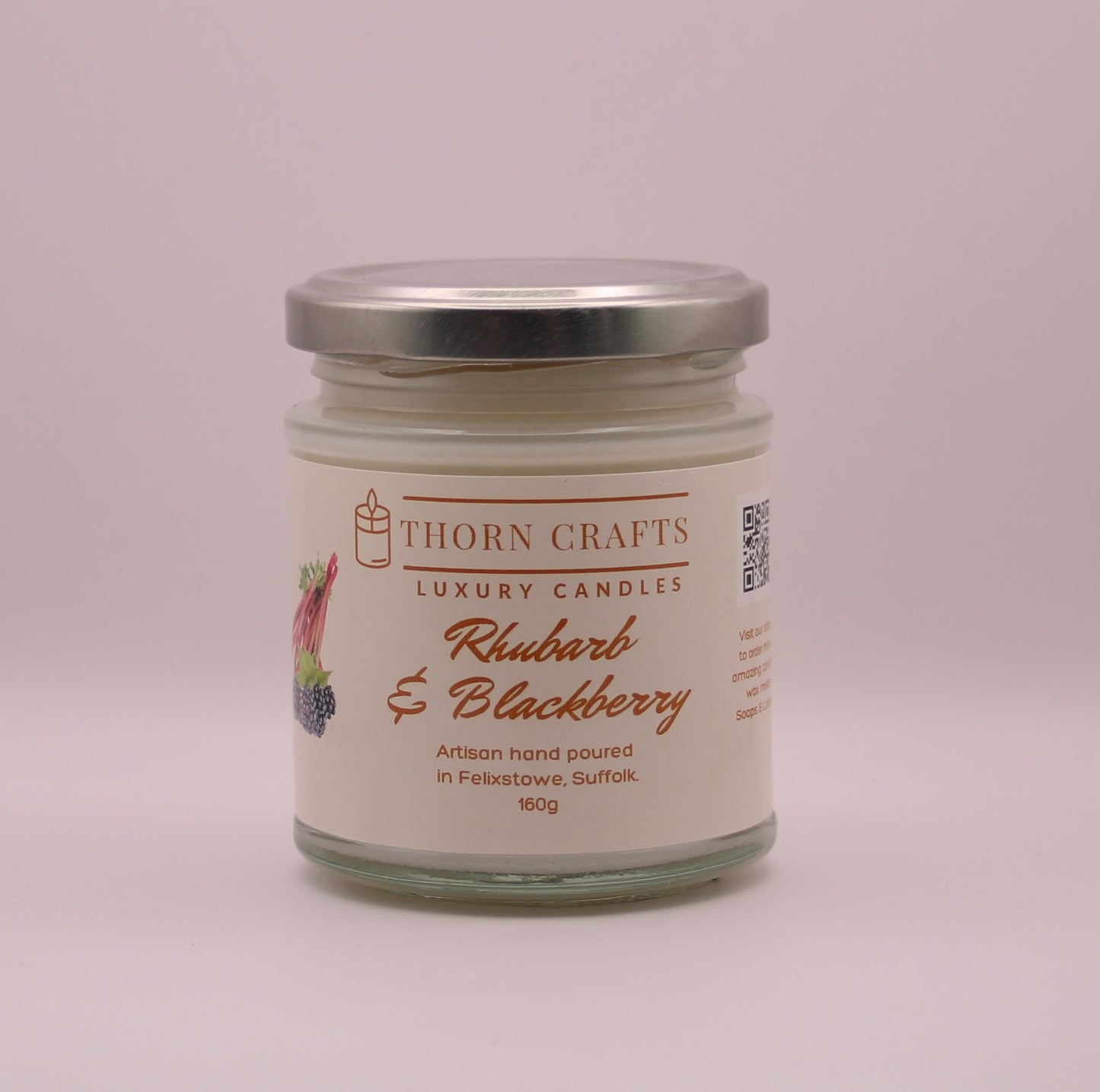 Rhubarb & Blackberry Medium Luxury Candle