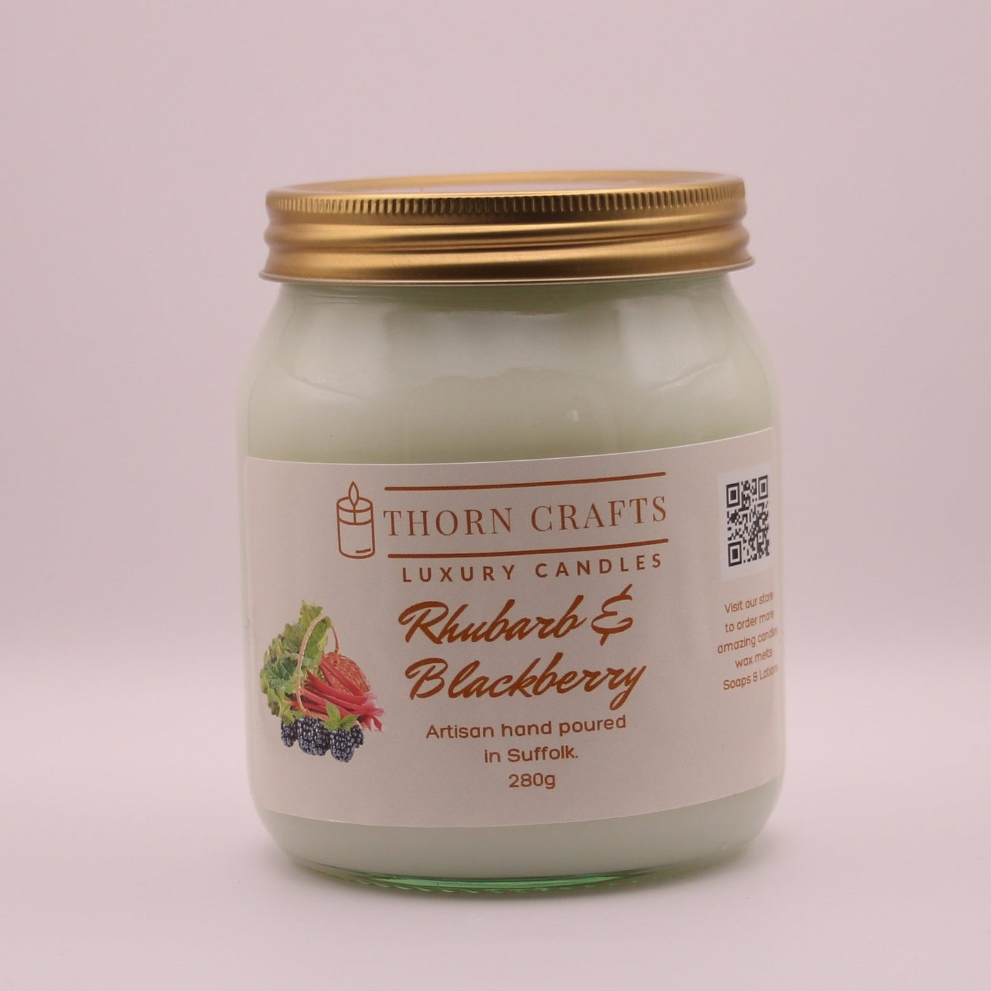 Rhubarb & Blackberry Large Luxury Candle