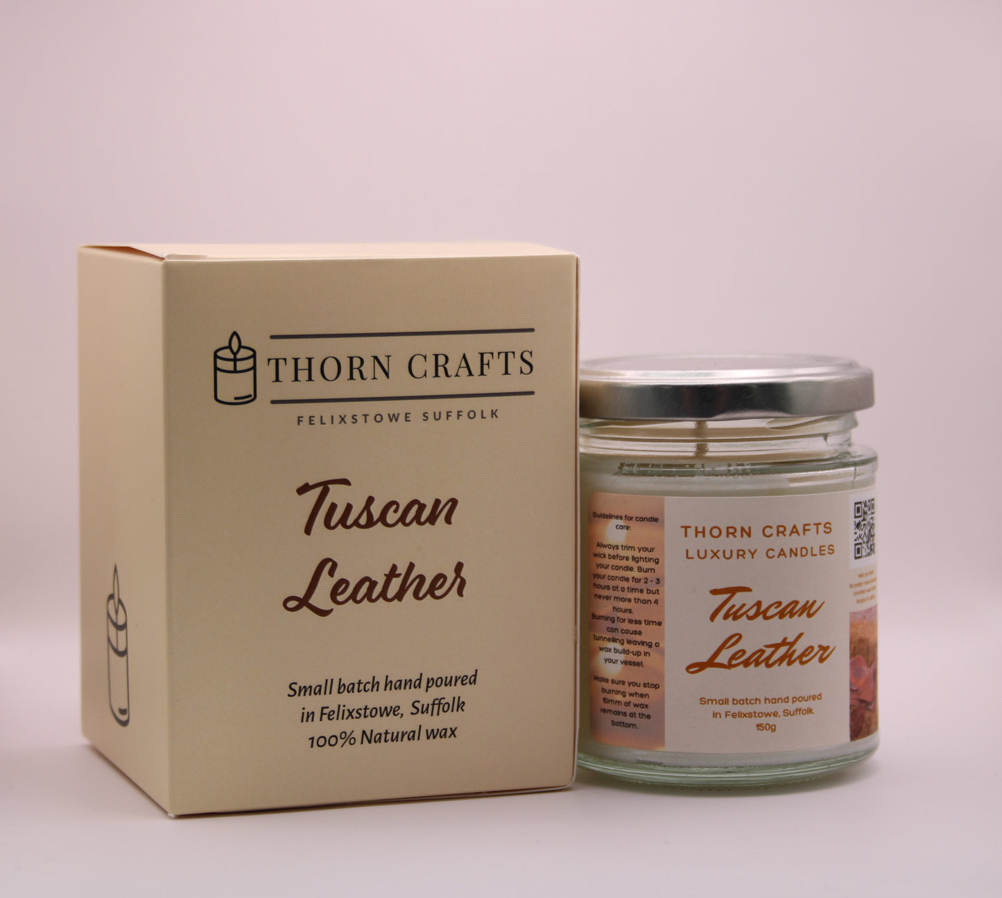 Tuscan Leather Medium Luxury Candle