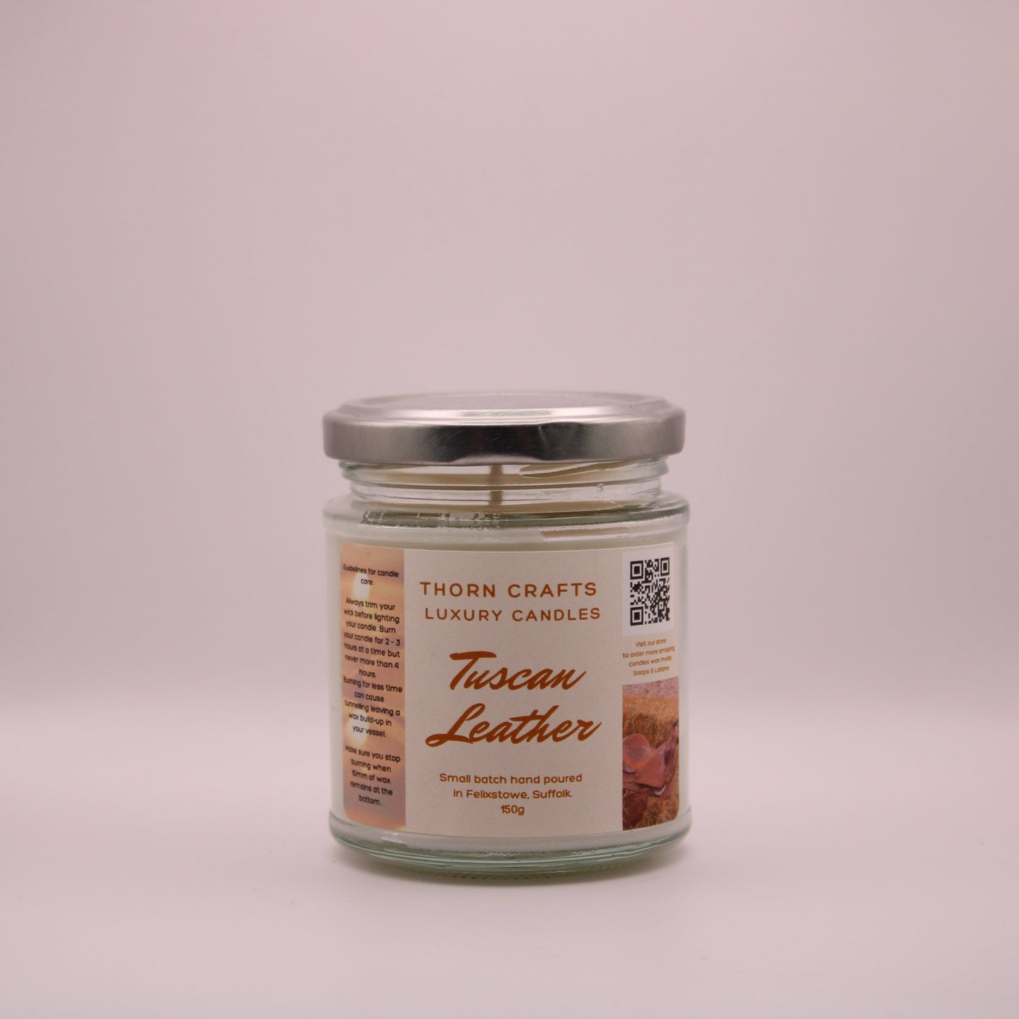 Tuscan Leather Medium Luxury Candle