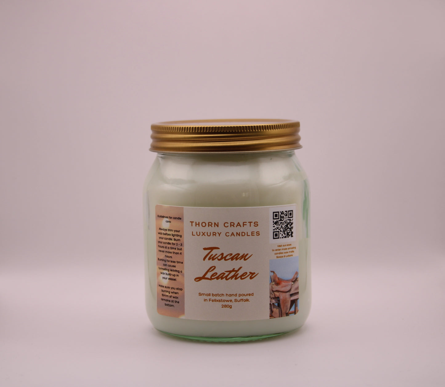 Tuscan Leather Candle Large Luxury Candle