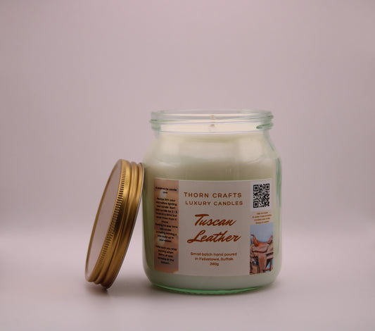 Tuscan Leather Candle Large Luxury Candle