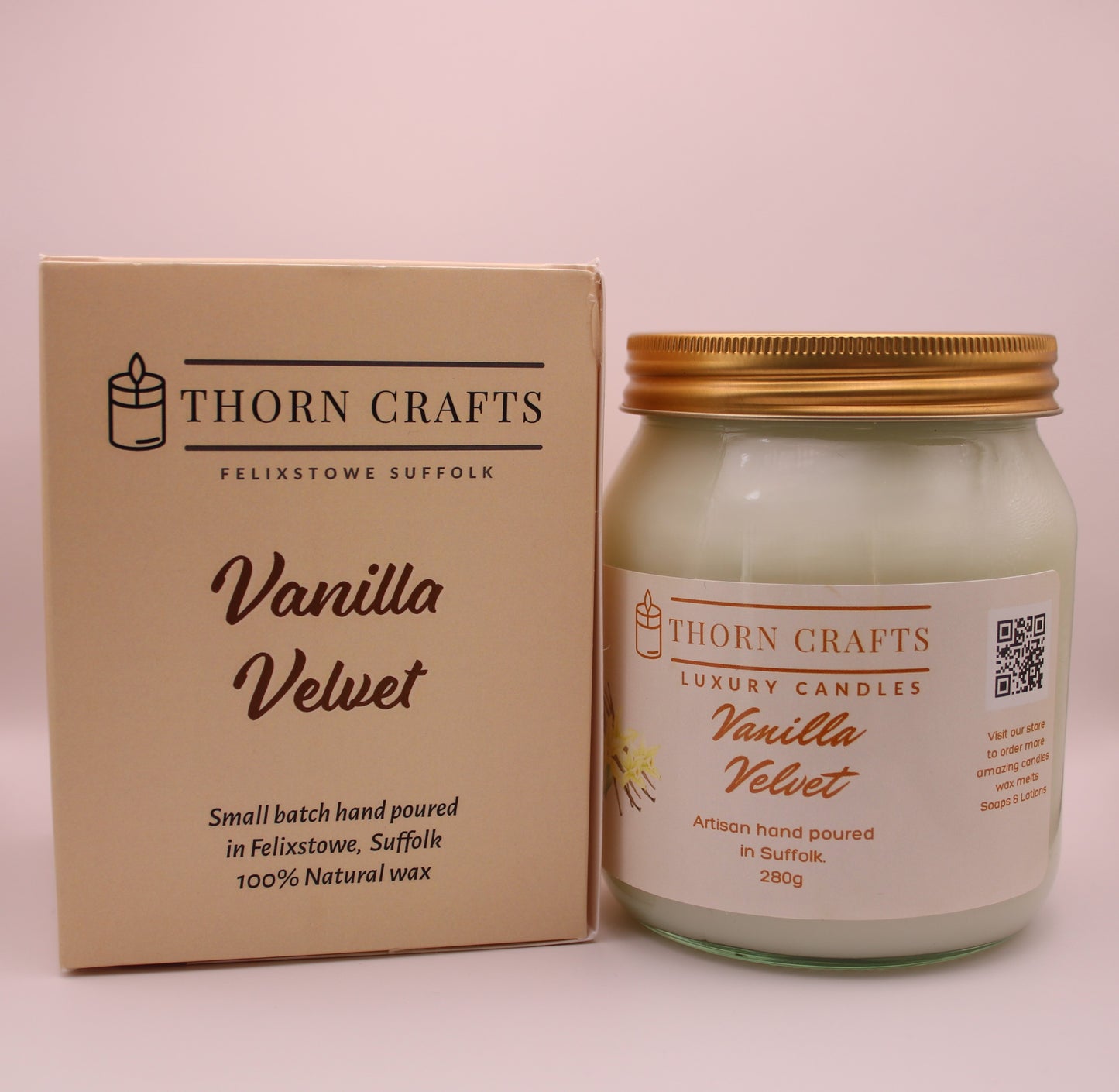 Vanilla Velvet Large Luxury Candle