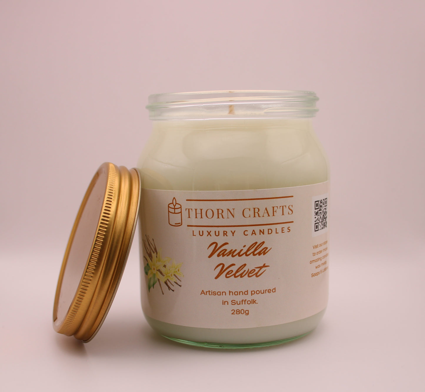 Vanilla Velvet Large Luxury Candle